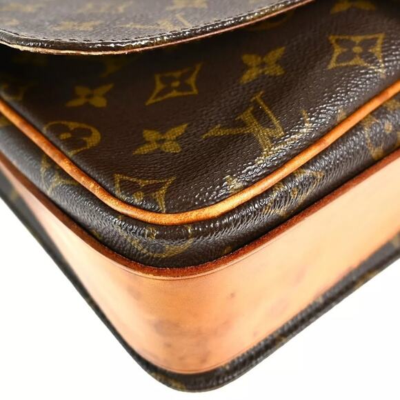 AUTHENTIC LOUIS VUITTON CARTOUCHIERE GM SHOULDER/CROSSBODY BAG PURSE MONOGRAM - Picture 4 of 10